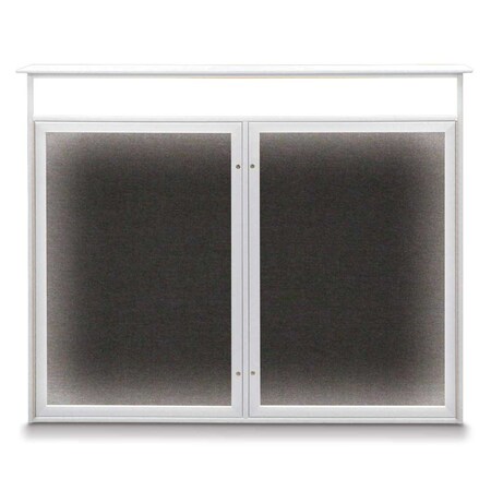 United Visual Products Open Faced Traditional Corkboard, 72x36" UV645A-BRONZE-BLSPRU